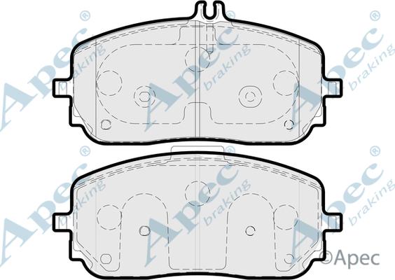 APEC PAD2245 - Kit de plaquettes de frein, frein à disque cwaw.fr