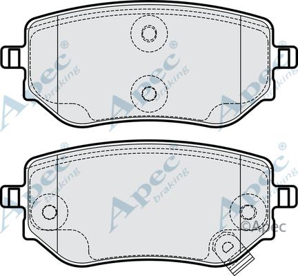 APEC PAD2240 - Kit de plaquettes de frein, frein à disque cwaw.fr