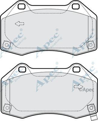 APEC PAD2200 - Kit de plaquettes de frein, frein à disque cwaw.fr