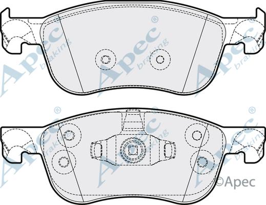 APEC PAD2207 - Kit de plaquettes de frein, frein à disque cwaw.fr