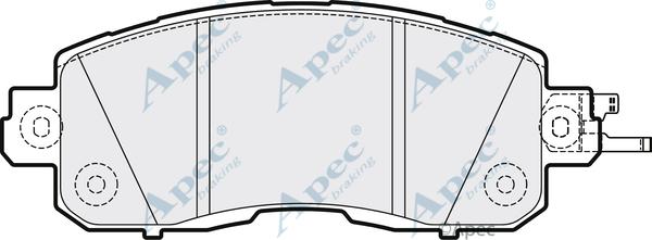 APEC PAD2219 - Kit de plaquettes de frein, frein à disque cwaw.fr