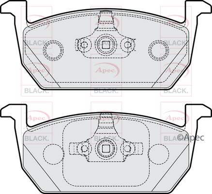 APEC PAD2216B - Kit de plaquettes de frein, frein à disque cwaw.fr