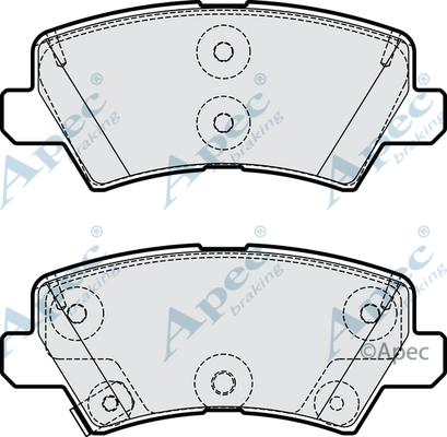 APEC PAD2213 - Kit de plaquettes de frein, frein à disque cwaw.fr