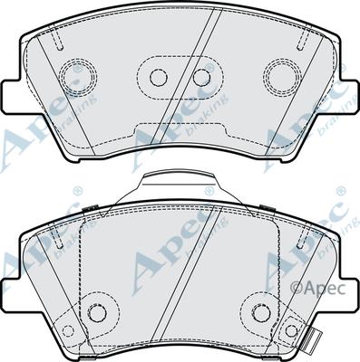 APEC PAD2226 - Kit de plaquettes de frein, frein à disque cwaw.fr