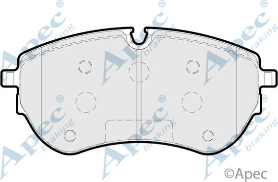 APEC PAD2228 - Kit de plaquettes de frein, frein à disque cwaw.fr