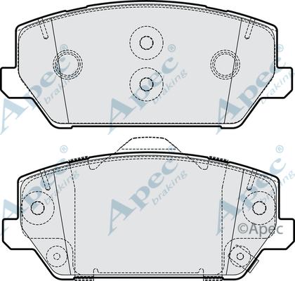 APEC PAD2270 - Kit de plaquettes de frein, frein à disque cwaw.fr