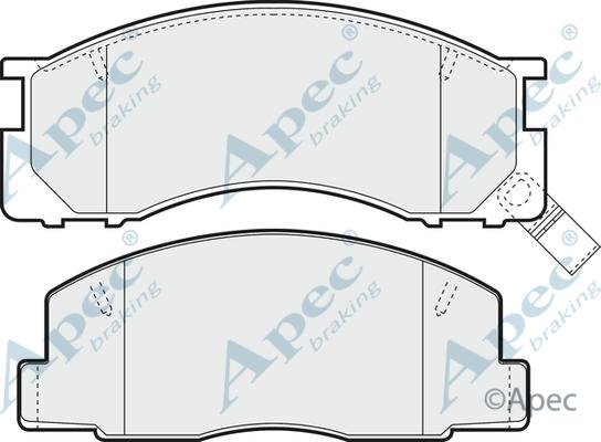 APEC PAD744 - Kit de plaquettes de frein, frein à disque cwaw.fr