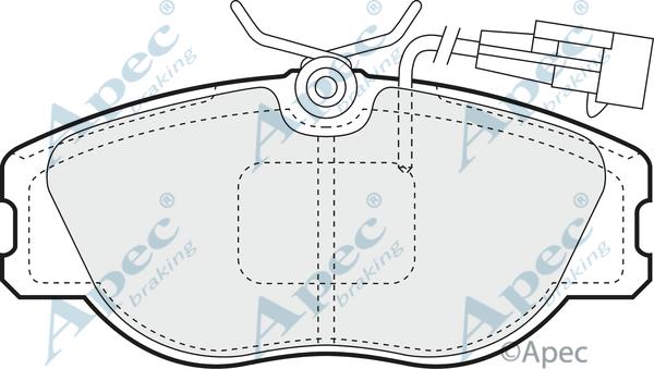 APEC PAD743 - Kit de plaquettes de frein, frein à disque cwaw.fr