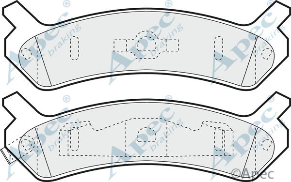 APEC PAD750 - Kit de plaquettes de frein, frein à disque cwaw.fr