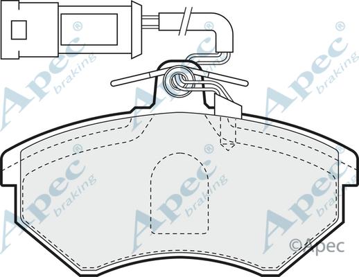 APEC PAD708 - Kit de plaquettes de frein, frein à disque cwaw.fr