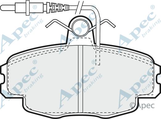 APEC PAD710 - Kit de plaquettes de frein, frein à disque cwaw.fr