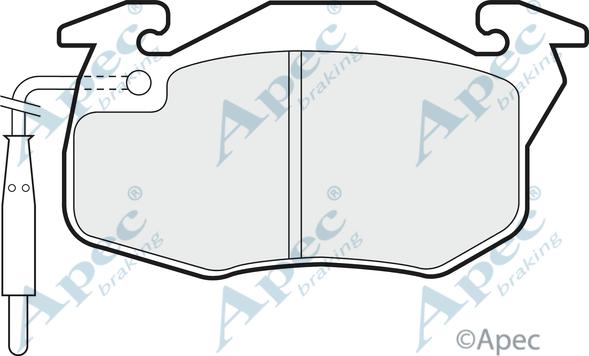 APEC PAD712 - Kit de plaquettes de frein, frein à disque cwaw.fr