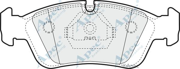 APEC PAD725 - Kit de plaquettes de frein, frein à disque cwaw.fr