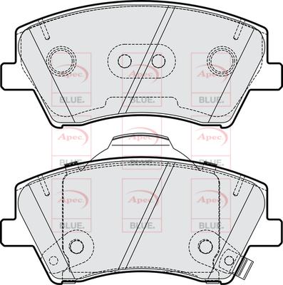 APEC PD4300 - Kit de plaquettes de frein, frein à disque cwaw.fr