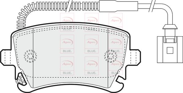 APEC PD4299 - Kit de plaquettes de frein, frein à disque cwaw.fr