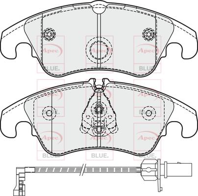 APEC PD4249 - Kit de plaquettes de frein, frein à disque cwaw.fr