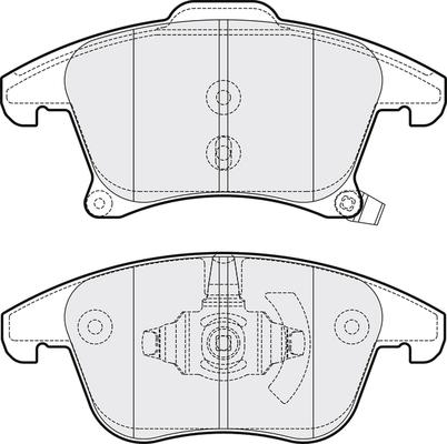 APEC PD3654 - Kit de plaquettes de frein, frein à disque cwaw.fr