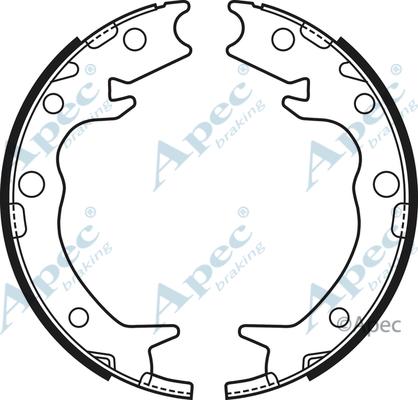 APEC SHU699 - Jeu de mâchoires de frein, frein de stationnement cwaw.fr