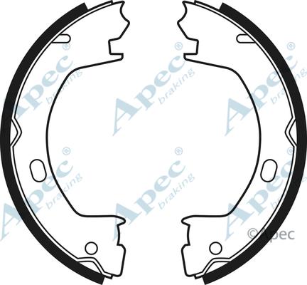 APEC SHU695 - Jeu de mâchoires de frein, frein de stationnement cwaw.fr