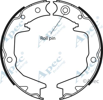 APEC SHU651 - Jeu de mâchoires de frein, frein de stationnement cwaw.fr