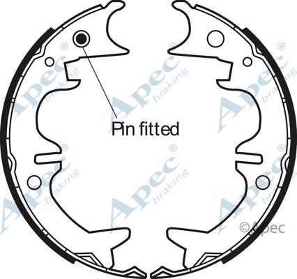 APEC SHU619 - Jeu de mâchoires de frein, frein de stationnement cwaw.fr