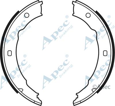 APEC SHU610 - Jeu de mâchoires de frein, frein de stationnement cwaw.fr