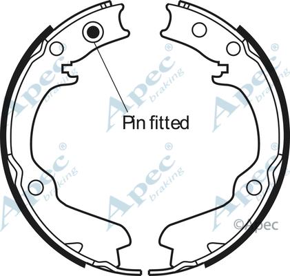 APEC SHU613 - Jeu de mâchoires de frein, frein de stationnement cwaw.fr