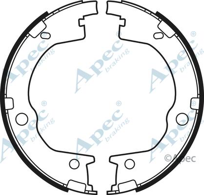 APEC SHU746 - Jeu de mâchoires de frein, frein de stationnement cwaw.fr