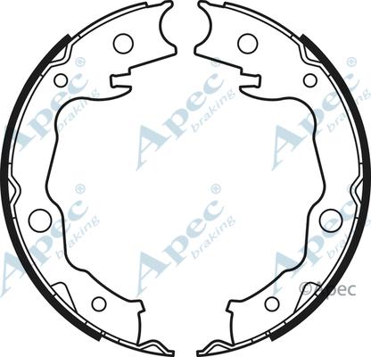 APEC SHU756 - Jeu de mâchoires de frein, frein de stationnement cwaw.fr