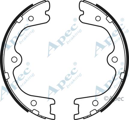 APEC SHU751 - Jeu de mâchoires de frein, frein de stationnement cwaw.fr