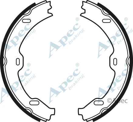 APEC SHU704 - Jeu de mâchoires de frein, frein de stationnement cwaw.fr