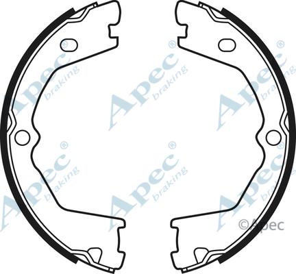 APEC SHU701 - Jeu de mâchoires de frein, frein de stationnement cwaw.fr