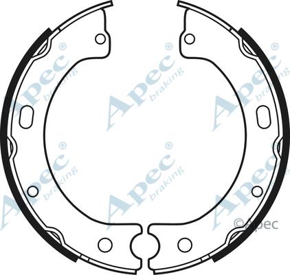 APEC SHU707 - Jeu de mâchoires de frein, frein de stationnement cwaw.fr