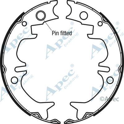 APEC SHU728 - Jeu de mâchoires de frein, frein de stationnement cwaw.fr