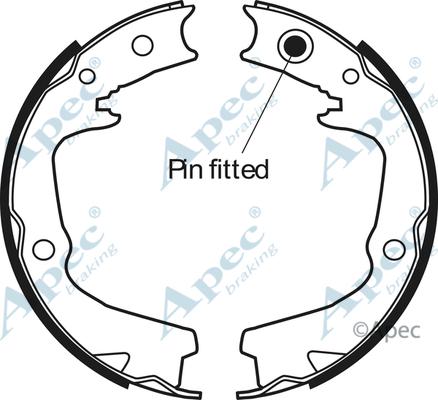 APEC SHU776 - Jeu de mâchoires de frein, frein de stationnement cwaw.fr