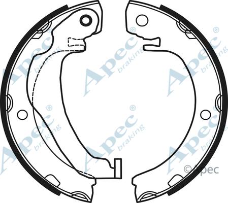 APEC SHU778 - Jeu de mâchoires de frein, frein de stationnement cwaw.fr