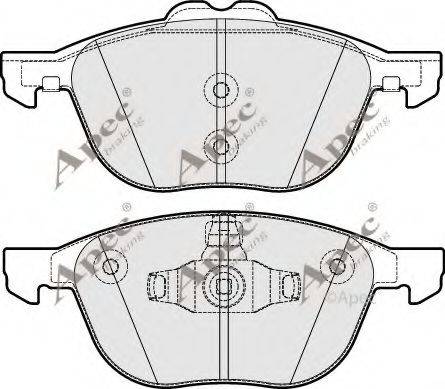 APEC PAD1988 - Kit de plaquettes de frein, frein à disque cwaw.fr