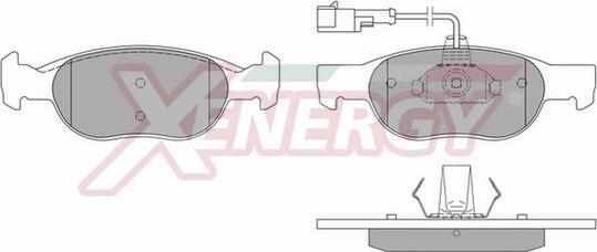 AP XENERGY X40570 - Kit de plaquettes de frein, frein à disque cwaw.fr