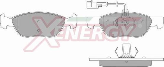 AP XENERGY X40573 - Kit de plaquettes de frein, frein à disque cwaw.fr