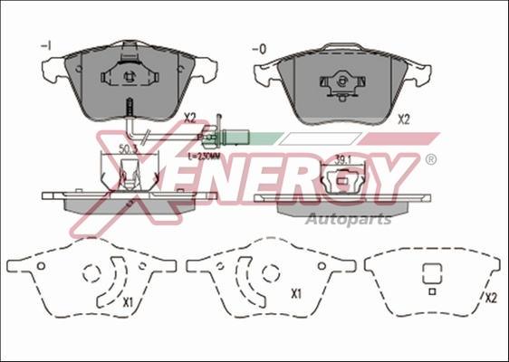 AP XENERGY X40859 - Kit de plaquettes de frein, frein à disque cwaw.fr