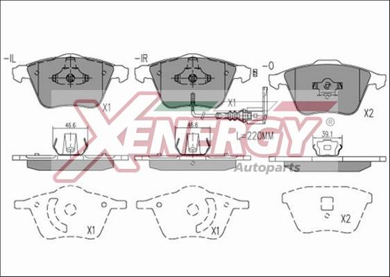 AP XENERGY X40860 - Kit de plaquettes de frein, frein à disque cwaw.fr