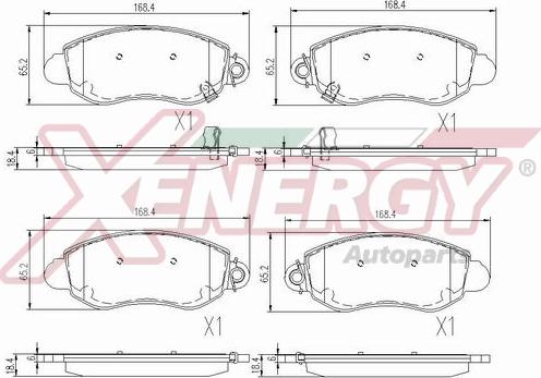 AP XENERGY X40771 - Kit de plaquettes de frein, frein à disque cwaw.fr