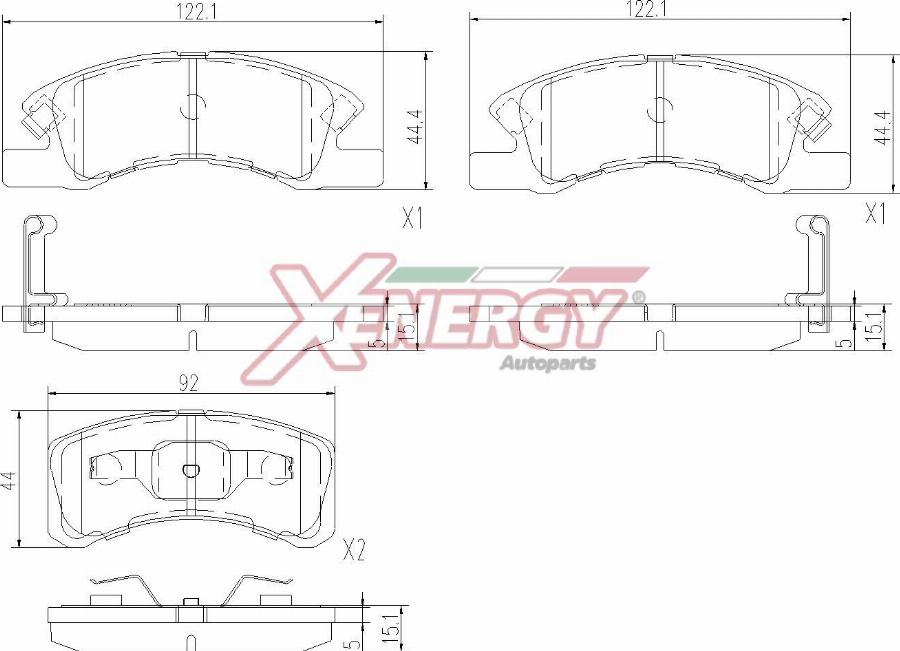 AP XENERGY X41498 - Kit de plaquettes de frein, frein à disque cwaw.fr