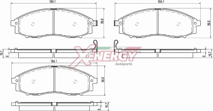 AP XENERGY X41497 - Kit de plaquettes de frein, frein à disque cwaw.fr