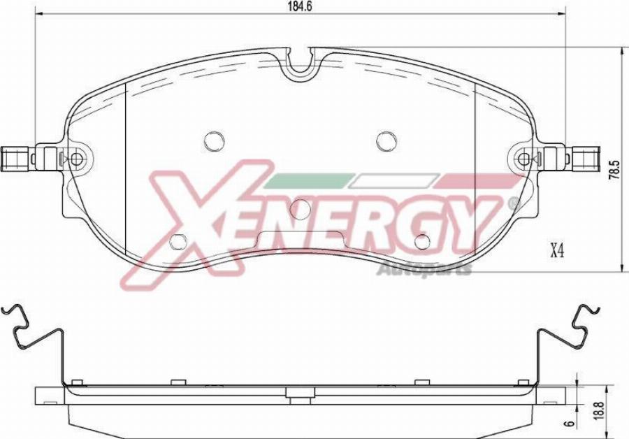 AP XENERGY X41440 - Kit de plaquettes de frein, frein à disque cwaw.fr