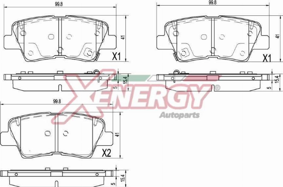 AP XENERGY X41455 - Kit de plaquettes de frein, frein à disque cwaw.fr