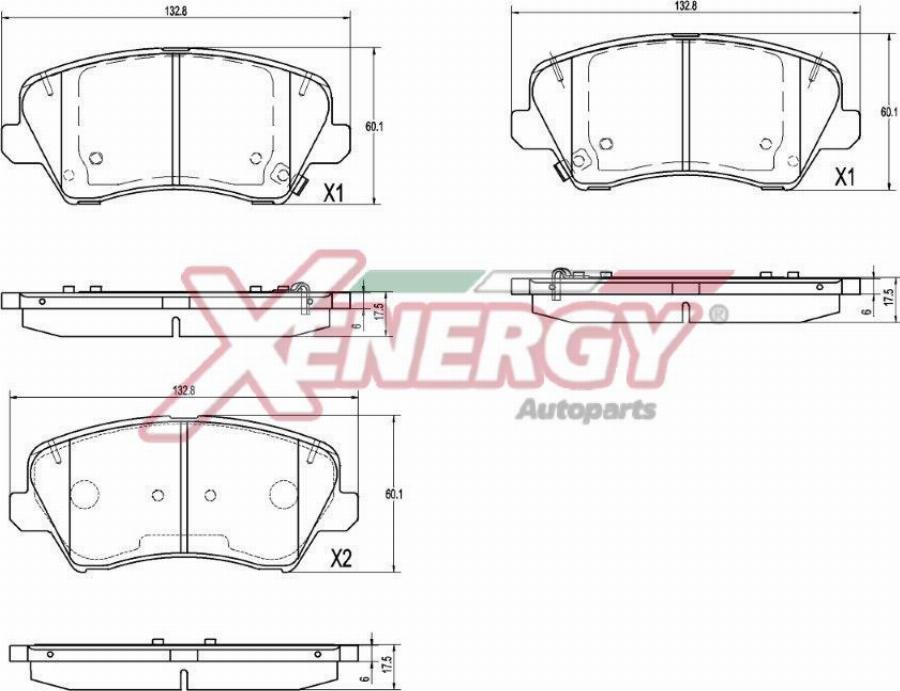 AP XENERGY X41456 - Kit de plaquettes de frein, frein à disque cwaw.fr