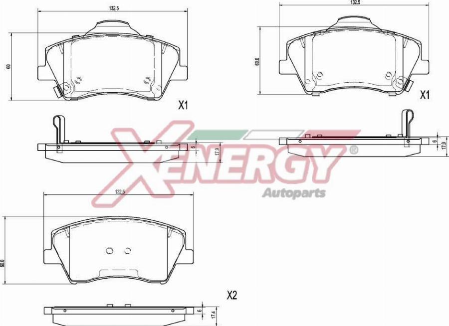 AP XENERGY X41458 - Kit de plaquettes de frein, frein à disque cwaw.fr