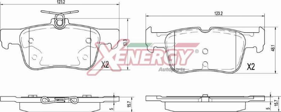 AP XENERGY X41452 - Kit de plaquettes de frein, frein à disque cwaw.fr