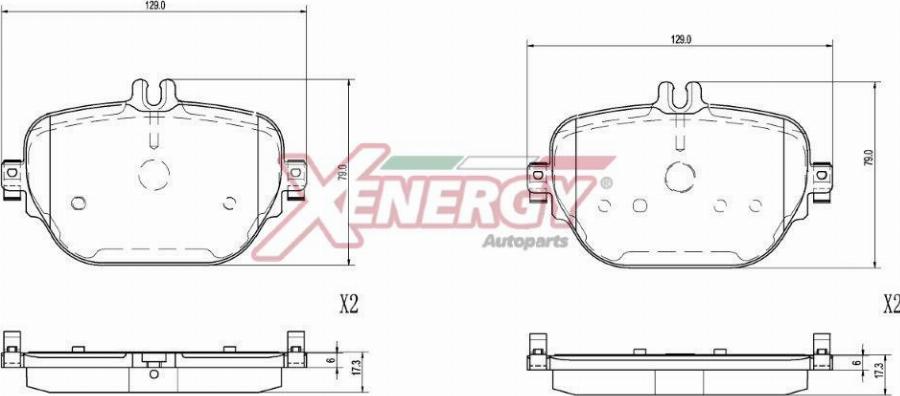 AP XENERGY X41469 - Kit de plaquettes de frein, frein à disque cwaw.fr